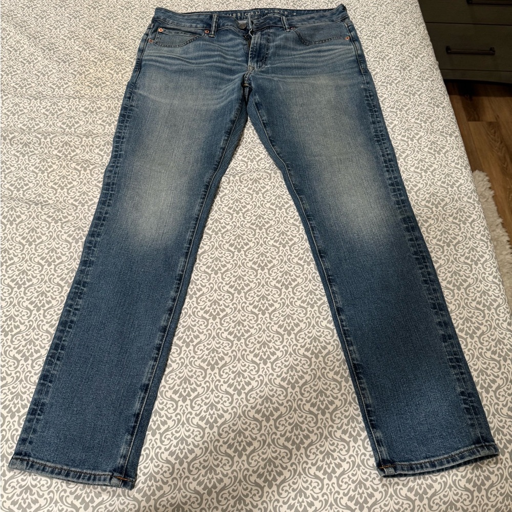 American Eagle Outfitters Men's Blue Skinny Jeans